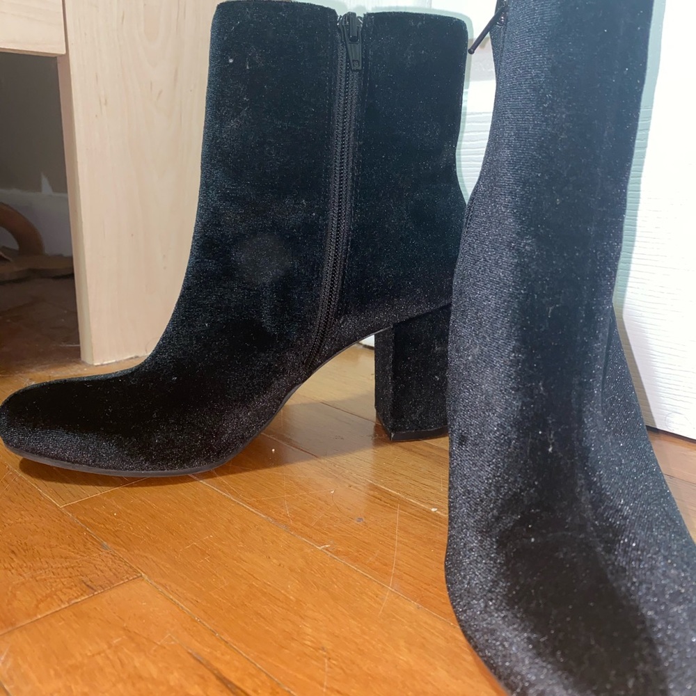 Velvet Black Booties